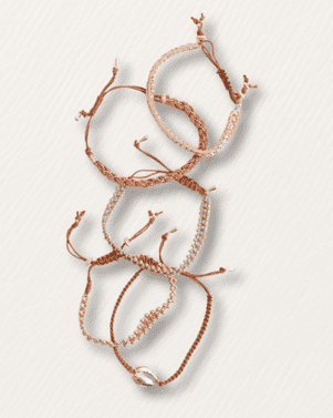 Boho Woven Stackable Shell Beaded Bracelet