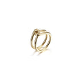 Gold ring on a white background