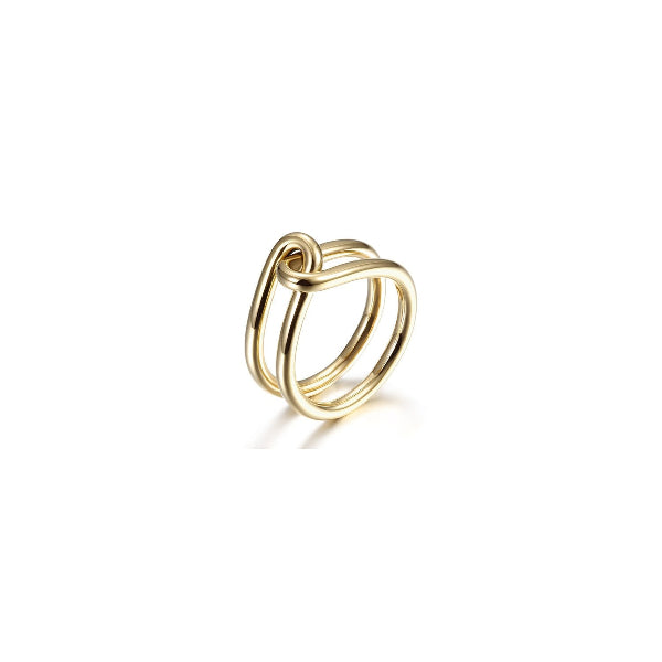 Gold ring on a white background