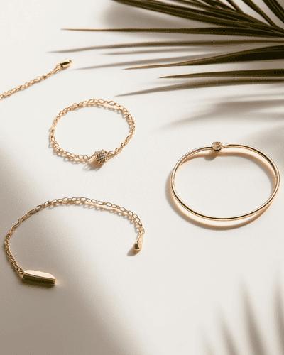 Gold classic and boho bracelets