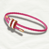 Retro Stainless Steel & Leather Bracelet