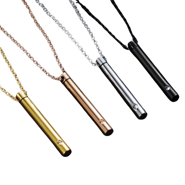 EternaSteel Titanium Steel Minimalist Perfume Pendant Necklace – Memorial Ashes Storage Fashion Jewelry