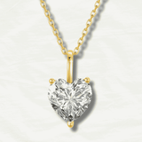 14K Gold Classic Heart Cut Moissanite Necklace