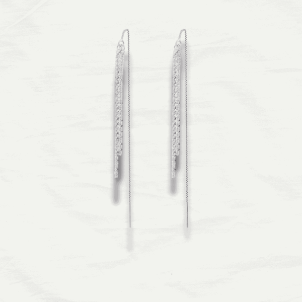 Sterling Silver Starry Fringe Earrings for Women - Odds & Ends Novelties