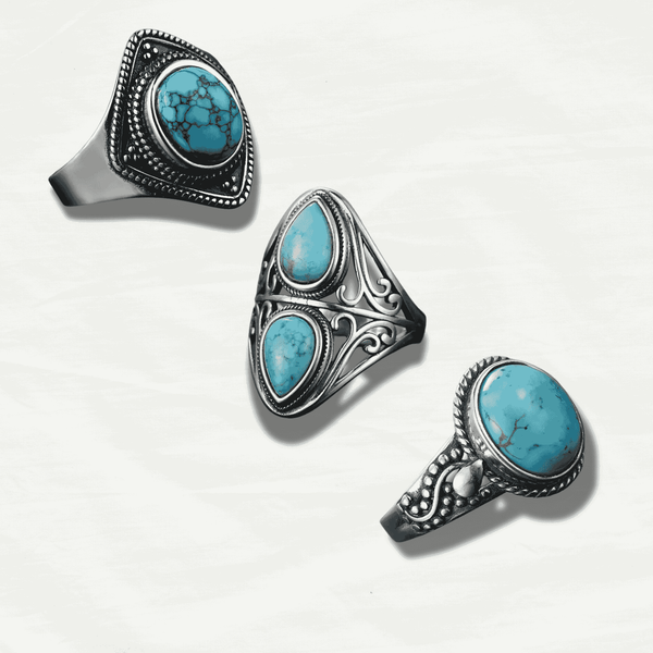 Sterling Silver Turquoise Vintage Ring - Odds & Ends Novelties