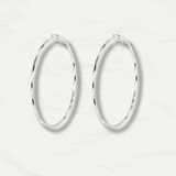 925 Sterling Silver Big Hoop Earrings - Stylish & Simple - Odds & Ends Novelties