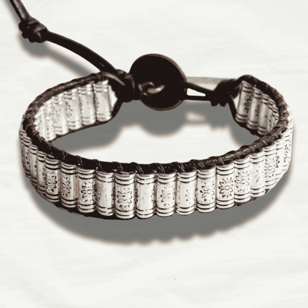 Bohemian Silver Woven Wrapped Bracelet - Odds & Ends Novelties