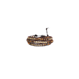 UrbanEdge Tiger Eye Leather Wrap Bracelet Triple Layer Woven Beaded Armband – Rugged Elegance and Durable Craftsmanship - Odds & Ends Novelties