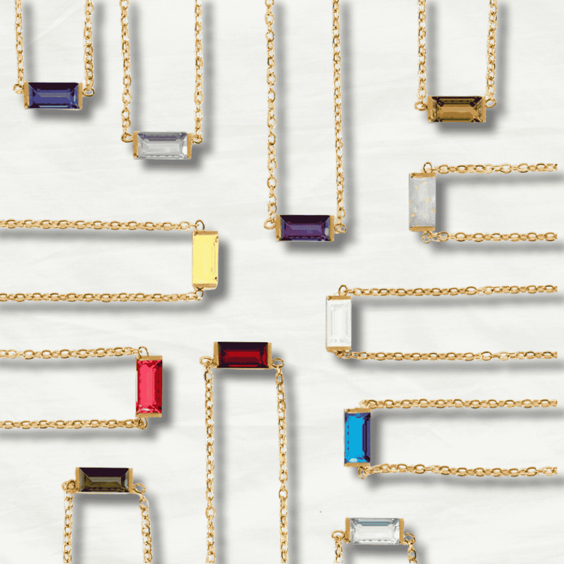 Minimalist 18K Gold Birthstone Necklace - Odds & Ends Novelties