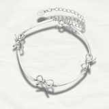 Chic Sterling Silver Bow Bracelet - Odds & Ends Novelties