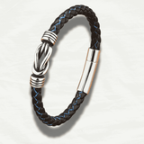 Sleek Premium Leather & Steel Bracelet