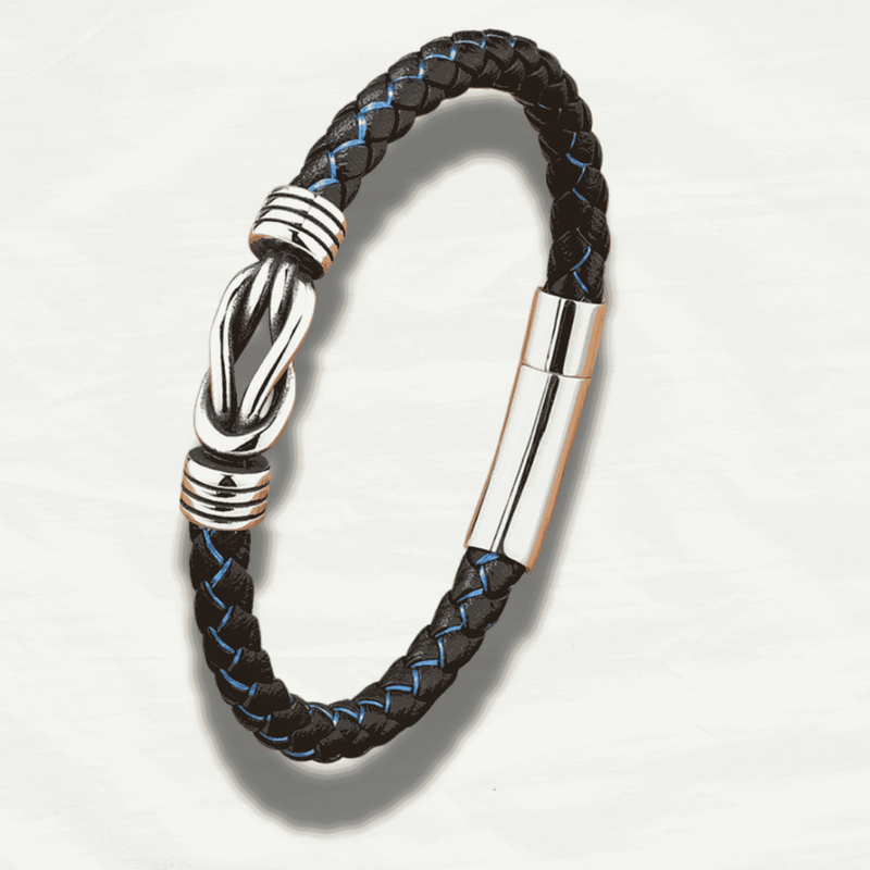 Sleek Premium Leather & Steel Bracelet