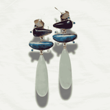 Boho Gold Plated Crystal Gemstone Dangle Earrings - Odds & Ends Novelties