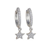 LuxeStyle Double Chain Crystal Hoop Earrings – Stainless Steel Statement Jewelry - Odds & Ends Novelties