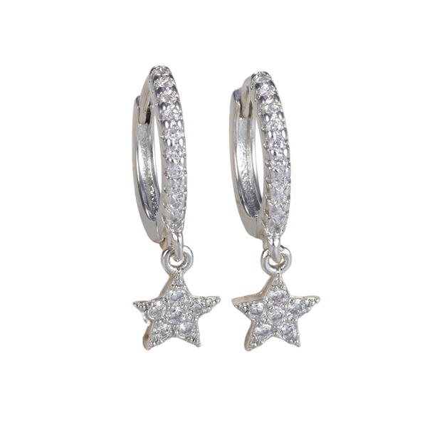 LuxeStyle Double Chain Crystal Hoop Earrings – Stainless Steel Statement Jewelry - Odds & Ends Novelties