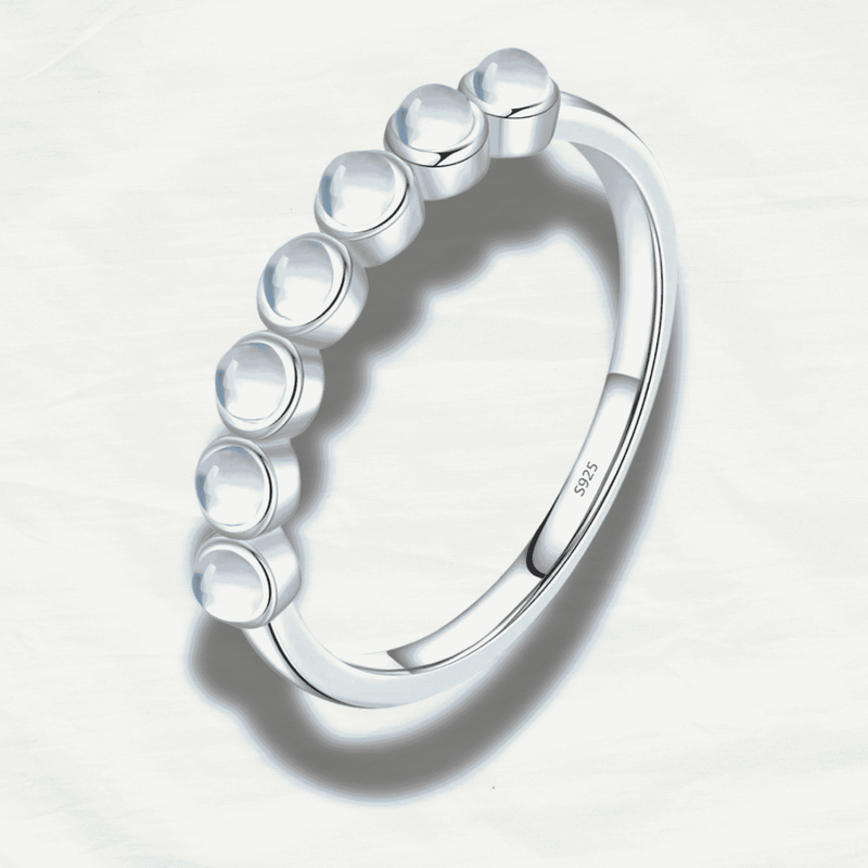 Moonstone Stackable Ring in 925 Sterling Silver