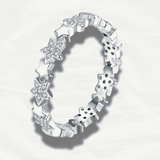 Chic Sterling Silver Stars CZ Ring - Odds & Ends Novelties