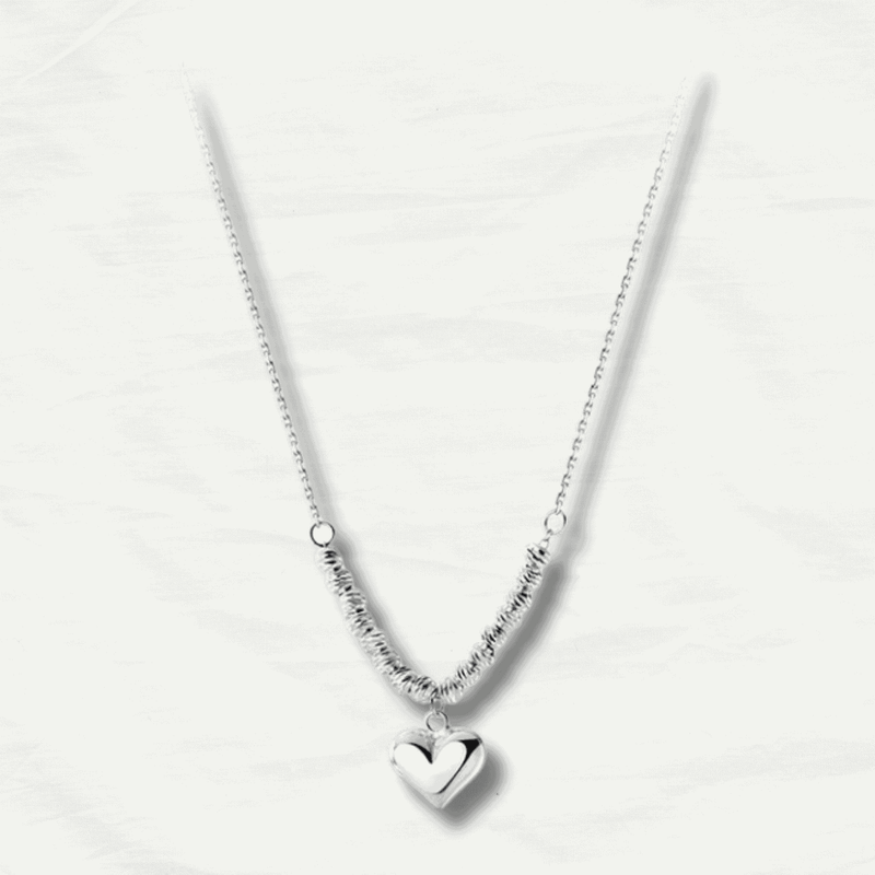 Romantic 925 Silver Heart Pendant Necklace - Odds & Ends Novelties