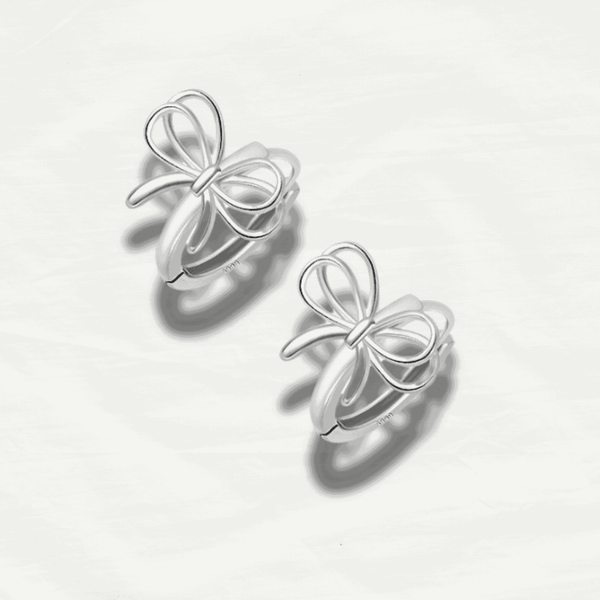 Sterling Silver Bow Earrings - 2025 New Arrival - Odds & Ends Novelties