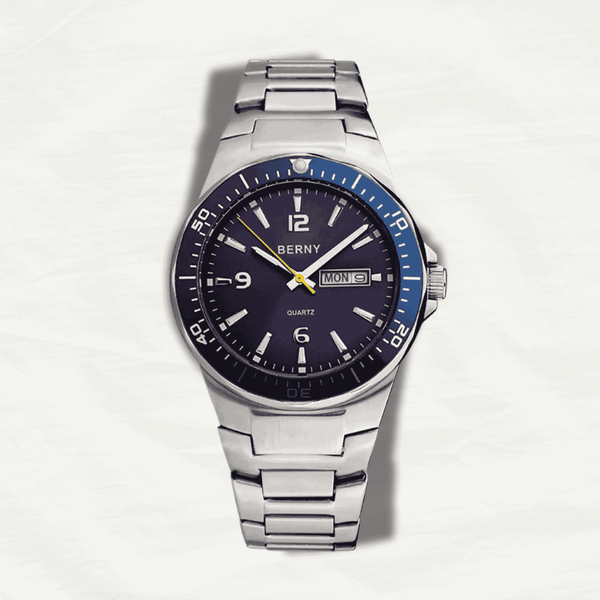 BERNY Men's Retro Stainless Steel Quartz Watch - Odds & Ends Novelties