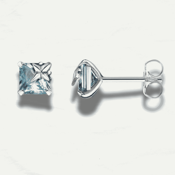 Chic Aquamarine Star Silver Earrings - Odds & Ends Novelties