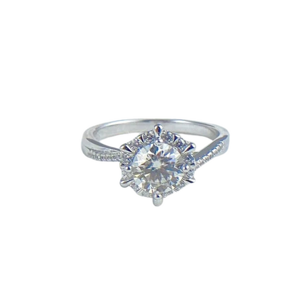 NeeTim Moissanite Diamond Ring – Certified VVS1 Clarity with 925 Sterling Silver - Odds & Ends Novelties