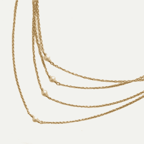 Handmade Gold Filled Pearl & Turquoise Choker