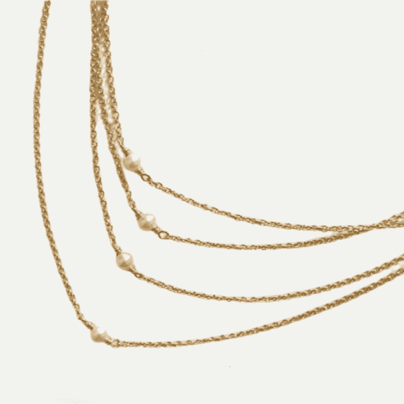 Handmade Gold Filled Pearl & Turquoise Choker
