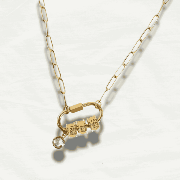 Retro Personalized Engraved Carabiner Necklace - Odds & Ends Novelties