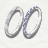 925 Sterling Silver Light Pink Check Ring - Odds & Ends Novelties