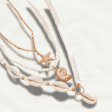 Boho Gold & Conch Seashell Necklace Assortment