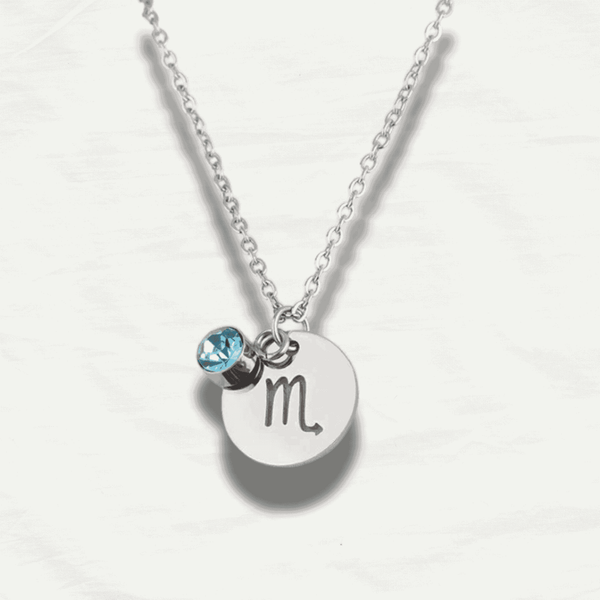 Lucky Birthstone Zodiac Necklace - Odds & Ends Novelties