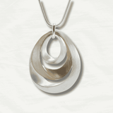 Stylish Vintage Long Necklace with Oval Pendant - Odds & Ends Novelties