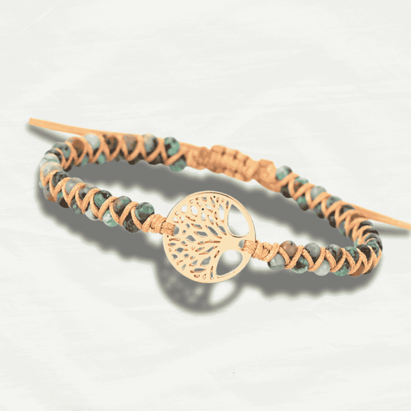 Boho Style African Jasper & Turquoise Bracelet - Odds & Ends Novelties