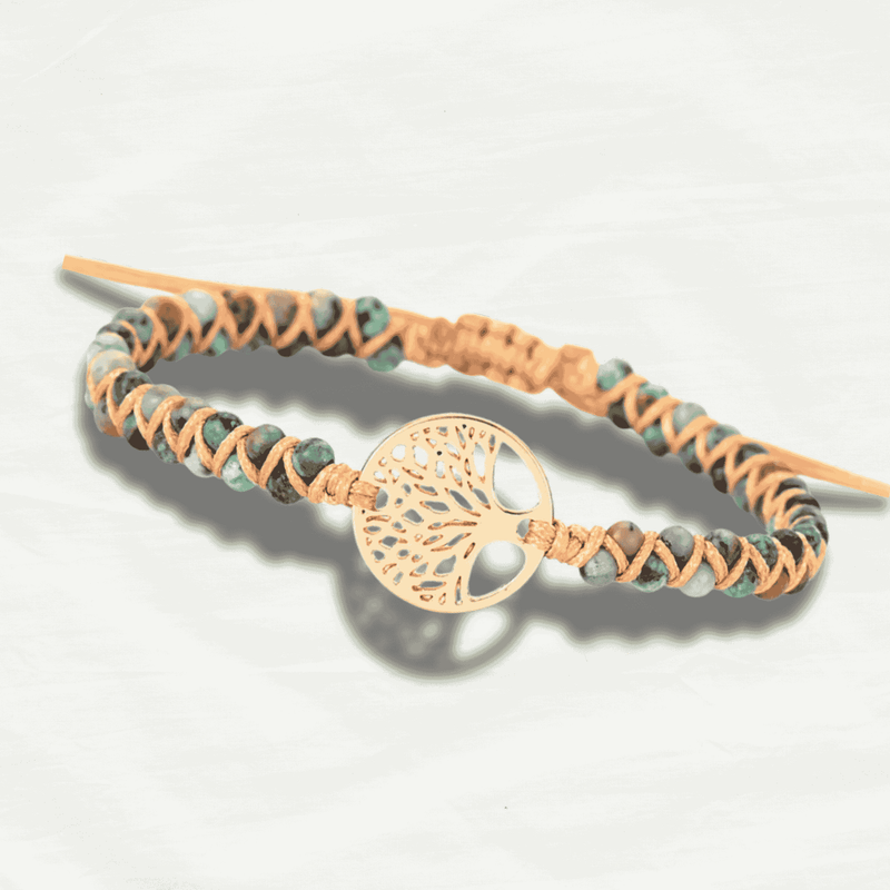 Boho Style African Jasper & Turquoise Bracelet - Odds & Ends Novelties
