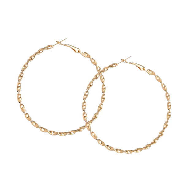 StyleAura Trendy Buttery Hoop Earrings – Korean Elegant Fashion Hiphop Design - Odds & Ends Novelties