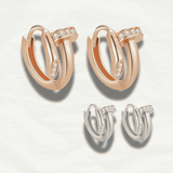 Stunning 18K Rose Gold Moissanite Earrings - Odds & Ends Novelties