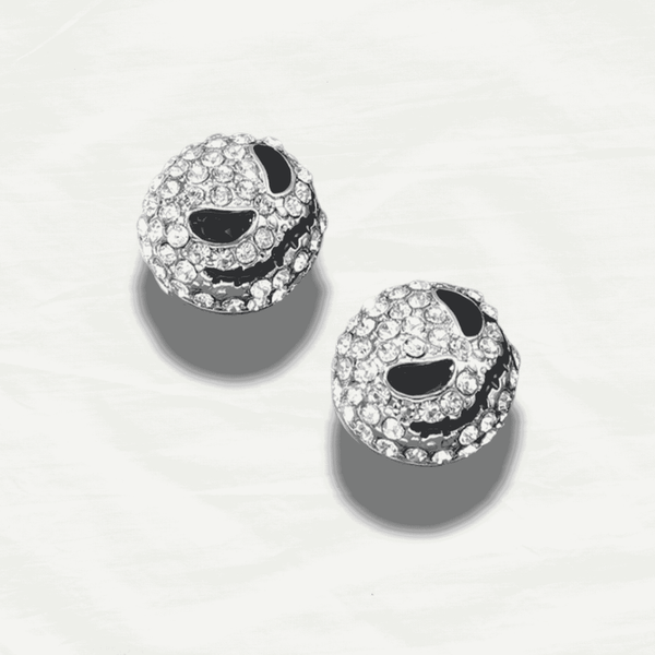 Rhinestone Skull Earrings for Halloween - Odds & Ends Novelties