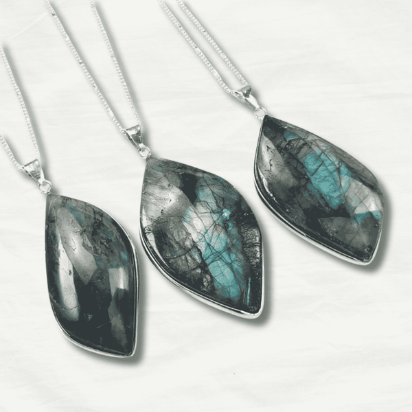 Natural Healing Labradorite Pendant Necklace - Odds & Ends Novelties