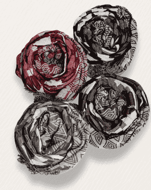 colorful viscose scarves