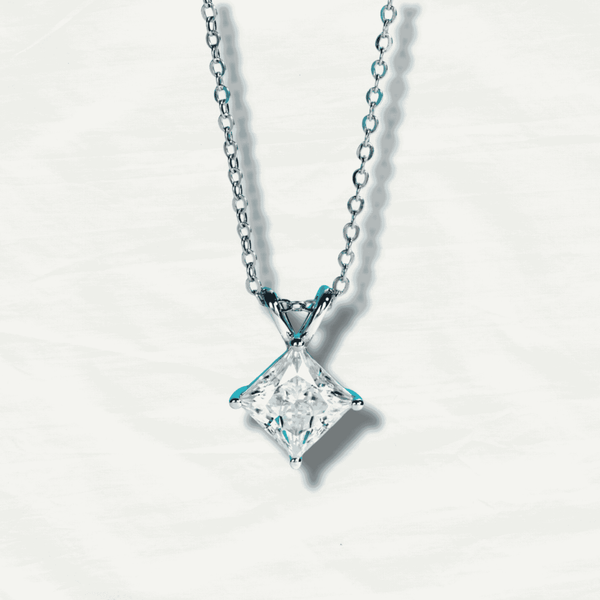 Elegant Moissanite & Silver Pendant Necklace - Odds & Ends Novelties