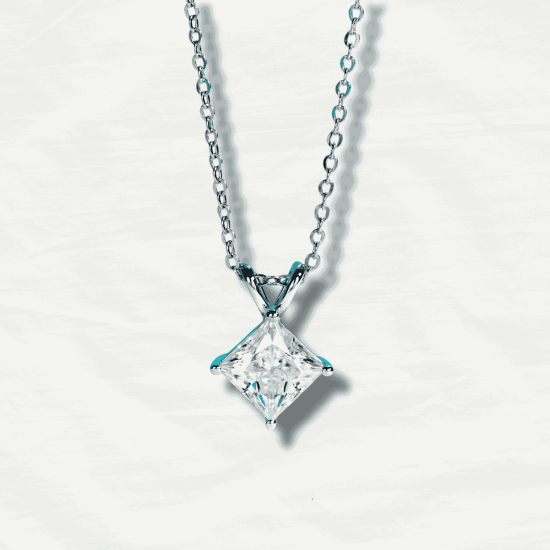 Elegant Moissanite & Silver Pendant Necklace - Odds & Ends Novelties