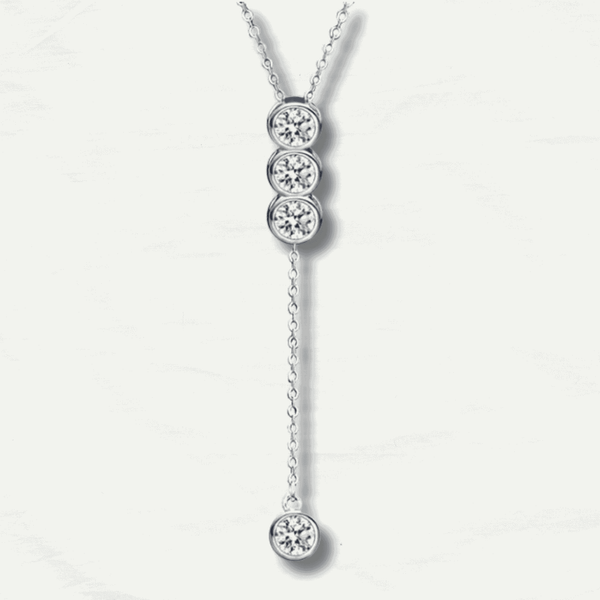 Stunning Moissanite Necklace in Pure 925 Silver - Odds & Ends Novelties