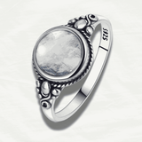 Elegant Silver Moonstone Ring