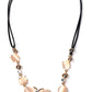 Necklace with floral design on a white background