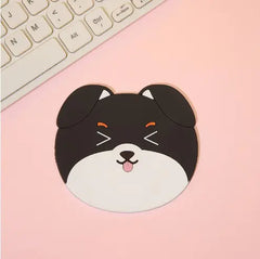 Cute Cat Silicone Coasters with Dog Expressions