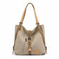 Beige handbag with brown straps on a white background