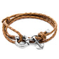 Vintage‑Chic Clyde Anchor Braided Leather Bracelet