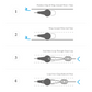 Step-by-step guide on how to wear a bracelet with illustrations and text instructions.
