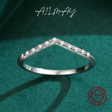 Ailmay Sterling Silver Water Drop CZ Rings – Elegant Stackable Statement Jewelry - Odds & Ends Novelties